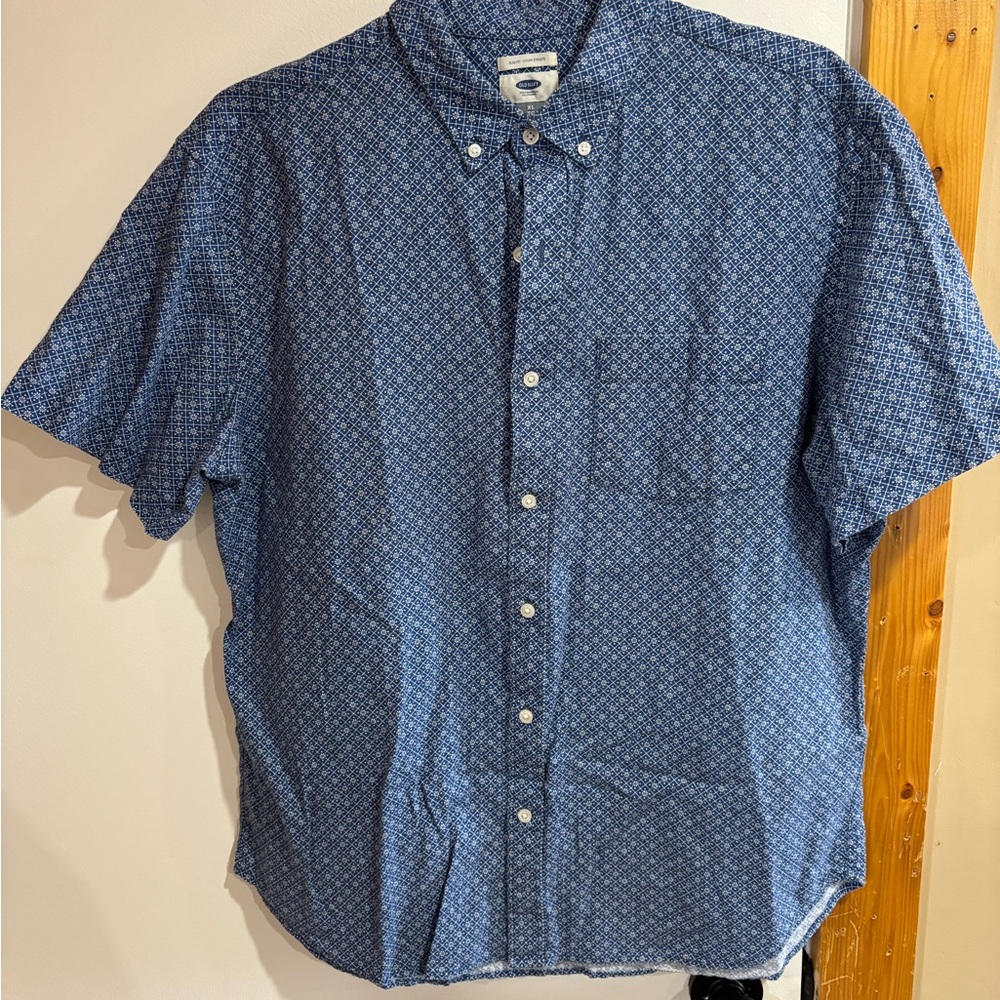 Blue Patterned Men's Shirt